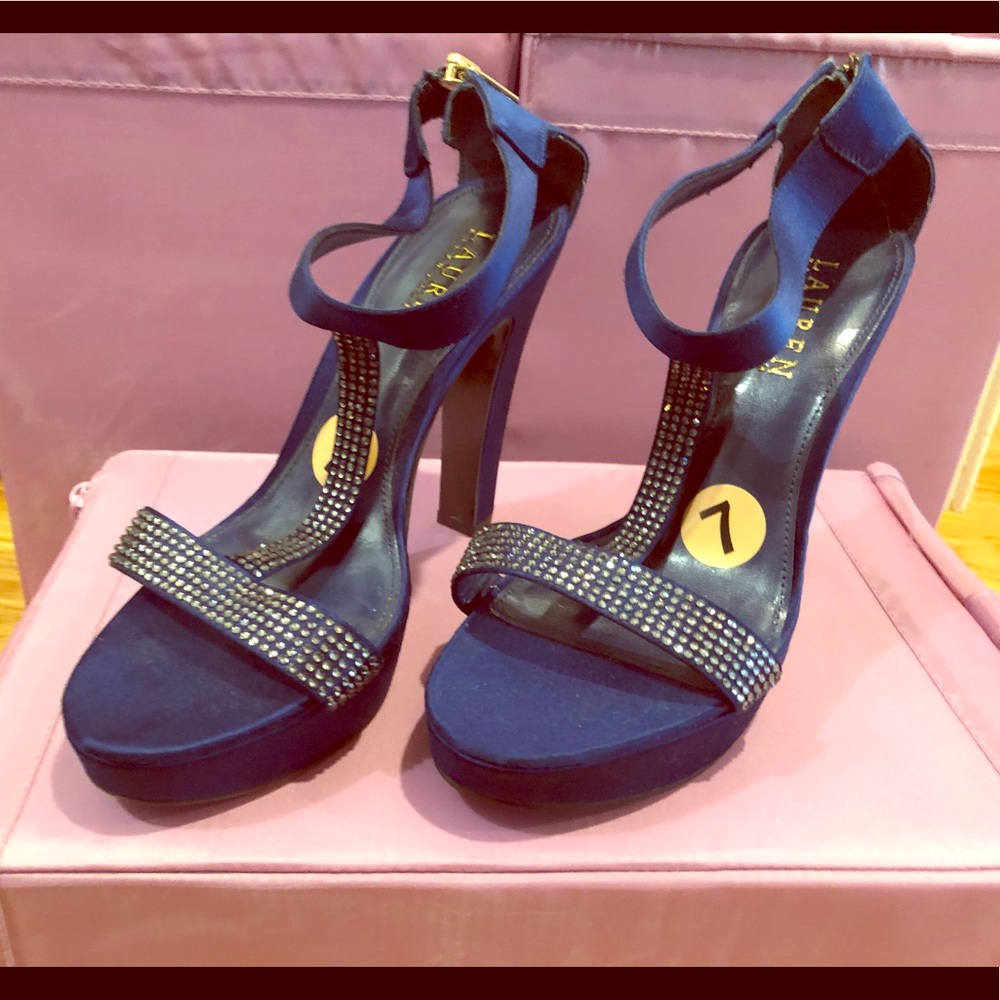 Gorgeous blue satin Ralph Lauren. Never worn.